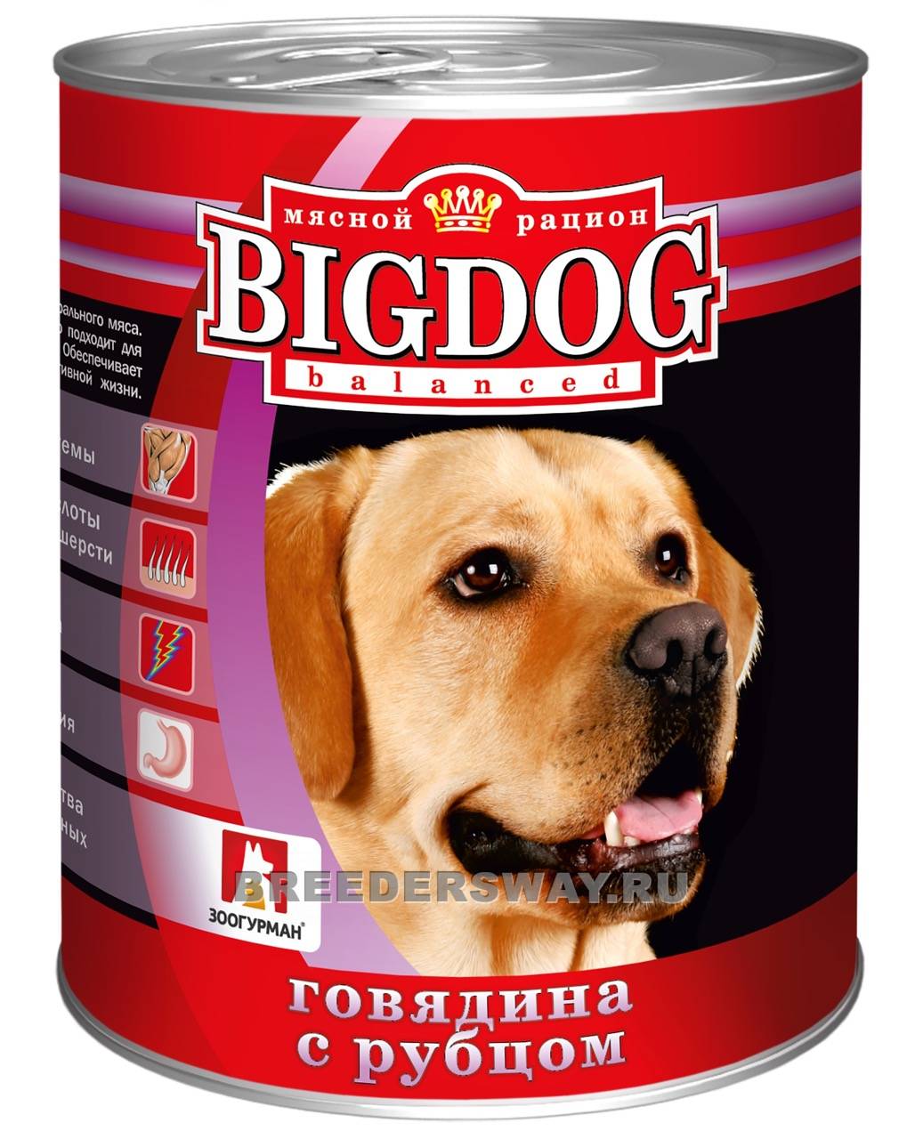 BIG DOG Говядина с рубцом ж/б 850гр