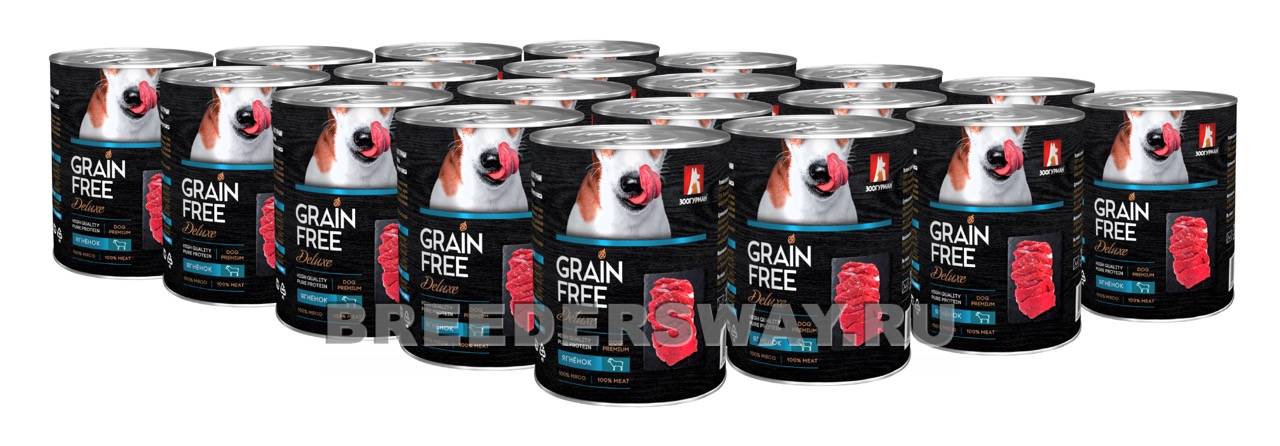GRAIN FREE для собак Ягнёнок ж/б 350гр