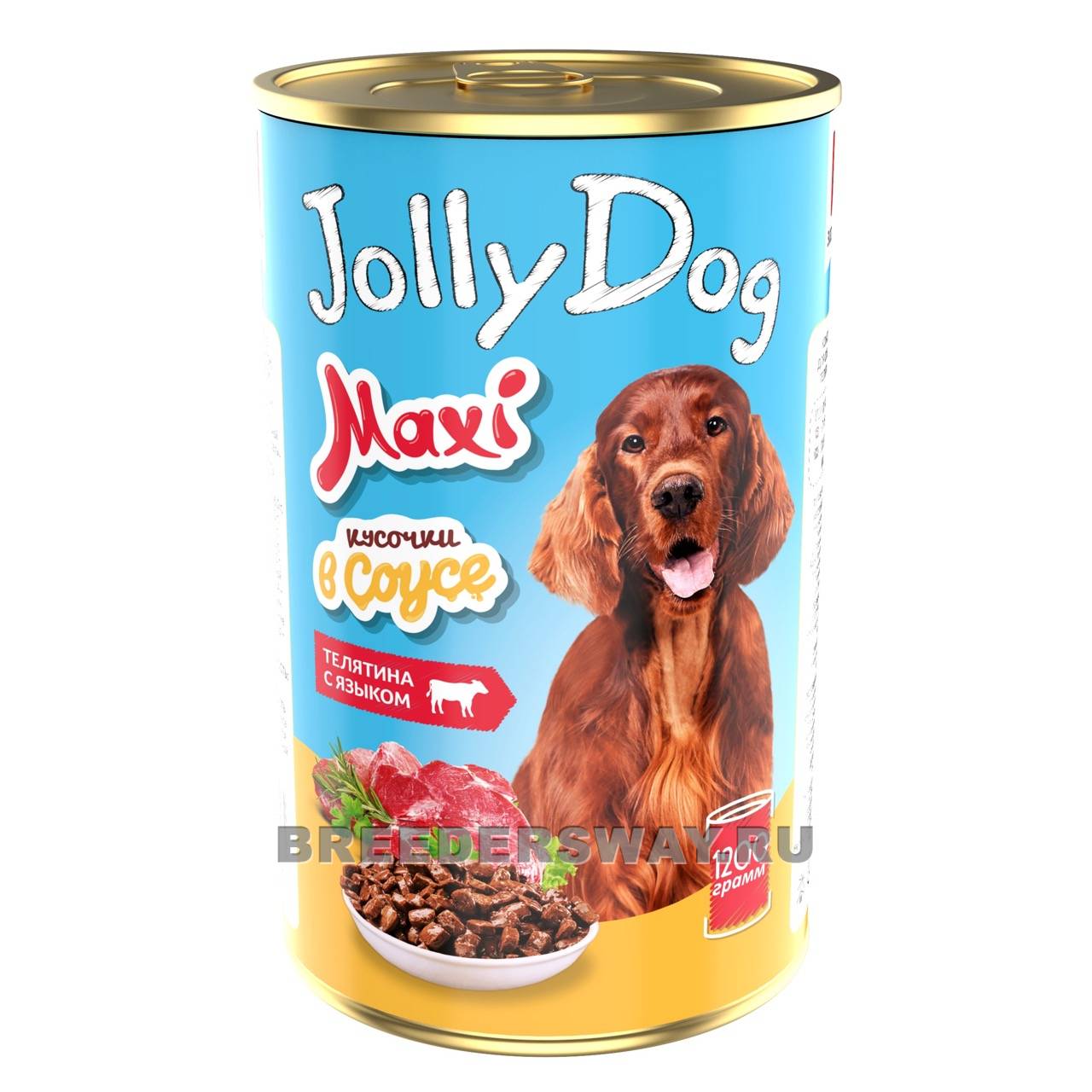 Jolly Dog Телятина с языком д/собак 1200гр